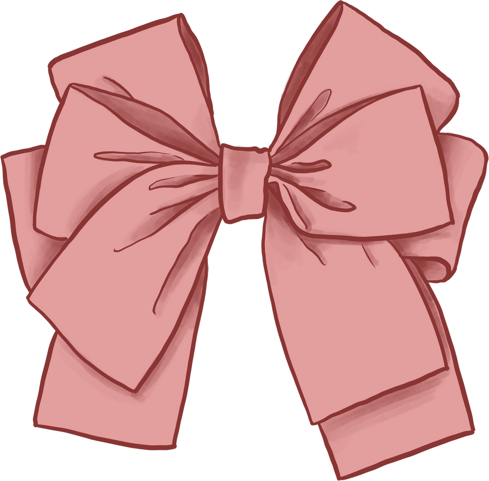 cute dusty pink ribbon bow